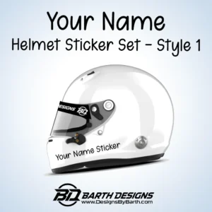 Your Name Helmet Sticker Set Style 1-1