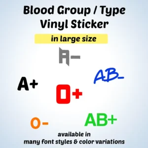 Blood Type Group Stickers in large size