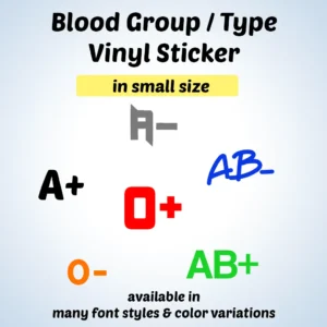 Blood Type Group Stickers in small size