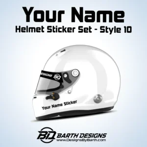 Your Name Helmet Sticker Set Style 10-1