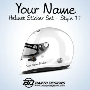 Your Name Helmet Sticker Set Style 11-1
