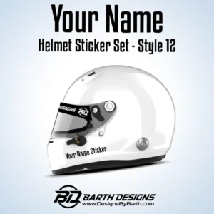 Your Name Helmet Sticker Set Style 12-1