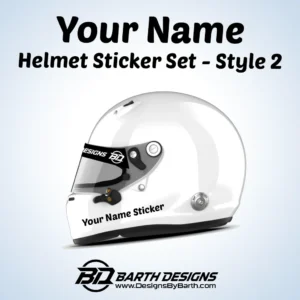 Your Name Helmet Sticker Set Style 2-1