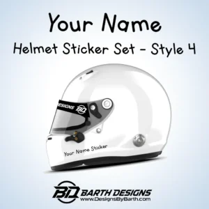 Your Name Helmet Sticker Set Style 4-1