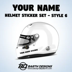 Your Name Helmet Sticker Set Style 6-1