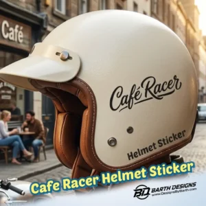 Cafe Racer Helmet Sticker 2