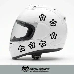 Flowers Women Helmet Decal Set 2-3
