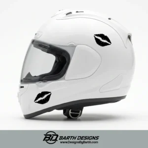 Lips Women Helmet Decal Set