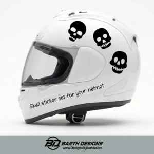 Motorcycle helmet sticker - skull sticker set 1
