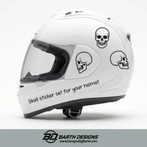 Motorcycle helmet sticker - skull sticker set 2-0