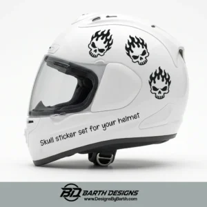 Motorcycle helmet sticker - skull sticker set 3