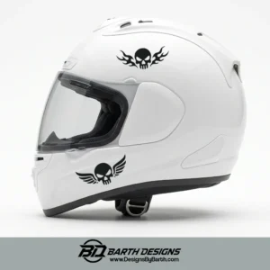 Motorcycle helmet sticker - skull sticker set 4