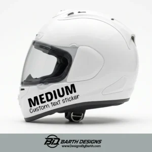 medium custom text sticker for Motorcycle Helmet Woman 2