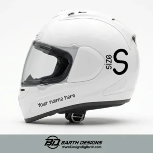 motorcycle helmet name sticker - size S