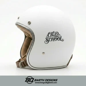 Old School Helmet Sticker - in various colors